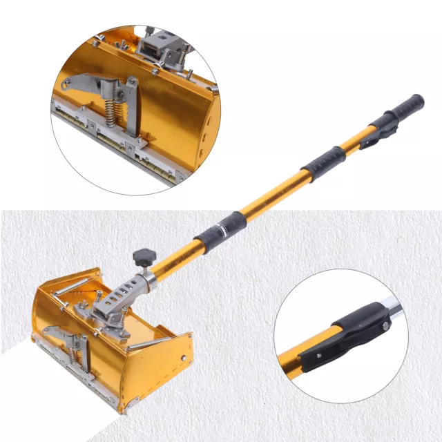 9'' Drywall Flat Finishing Box 98-160cm Handle Taping Tool 120 Degree Adjustable