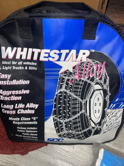 WhiteStar Alloy Snow Tire Chains w/Accessories NEW
