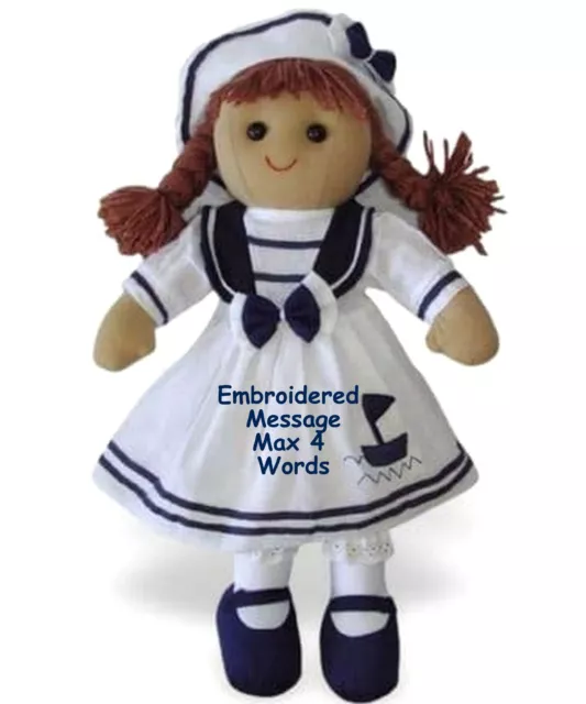 Personalised Rag Doll Baby's 1st Birthday Christening Flower Girl Naming Gift