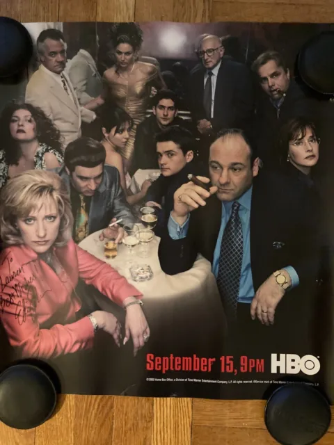 Edie Falco SIGNED Sopranos Poster