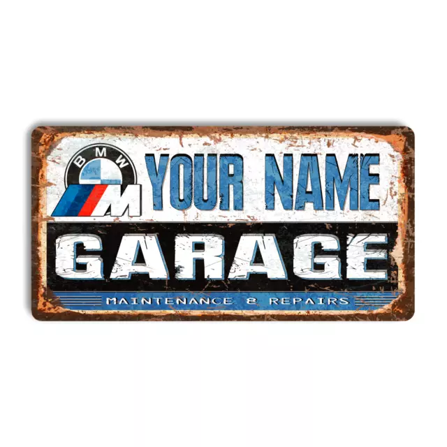 Personalized metal sign garage Parking sign BMW personalised sign BMW M series
