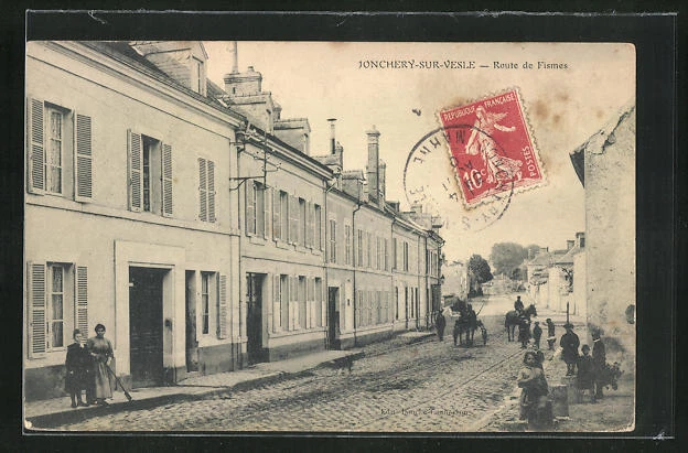 CPA Jonchery-sur-Vesle, Route de Fismes