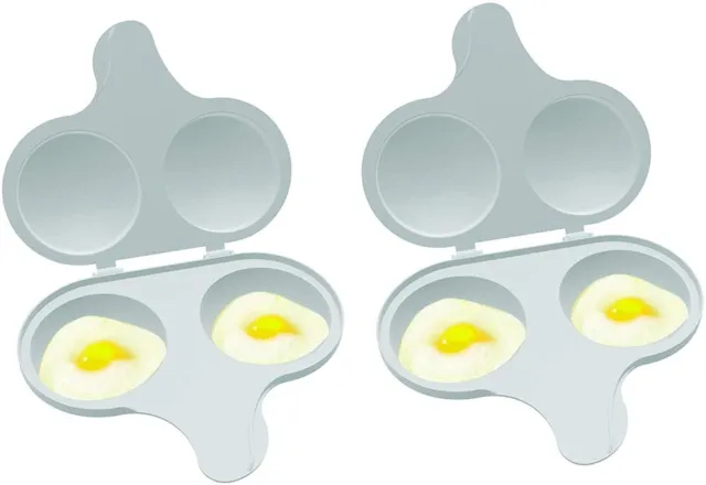 Nordic Ware 64702 Microwave 2 Cavity Egg Poacher (2 Pack)