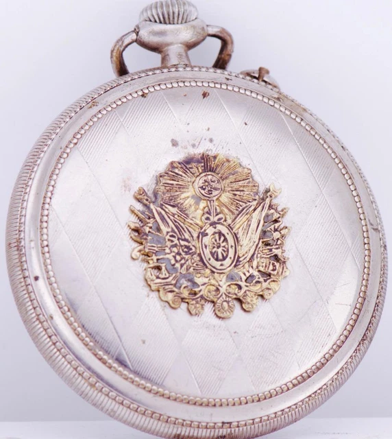ANTIQUE WWI ERA Pocket Watch for Ottoman MarketAlaturca Alafranga