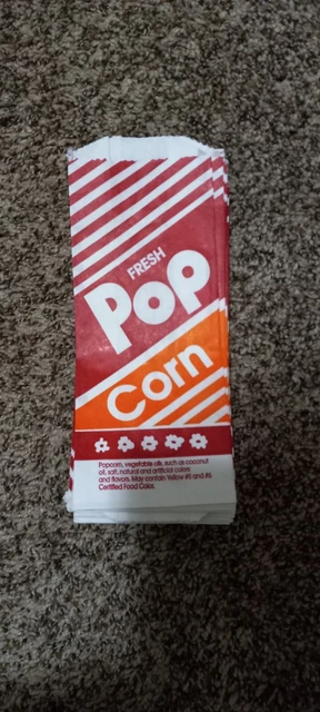Popcorn Paper Movie Bags Bundle Of Ten Free Dvd W/Purchase