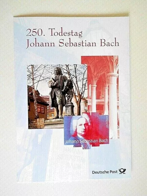 Beleg Ersttagsblatt BRD 2000 Todestag J. S. Bach Mi. Nr.2126 Viererblock FDC St.