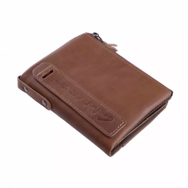 Unisex Holder Leather RFID Blocking Zip Pocket Lady Men Wallet Credit Card Case 2