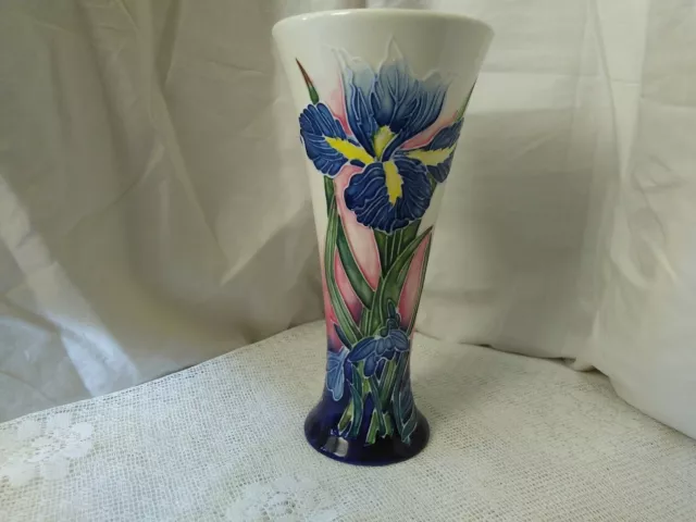 Old Tupton Ware Iris Pattern Trumpet Vase - Height 8ins 2