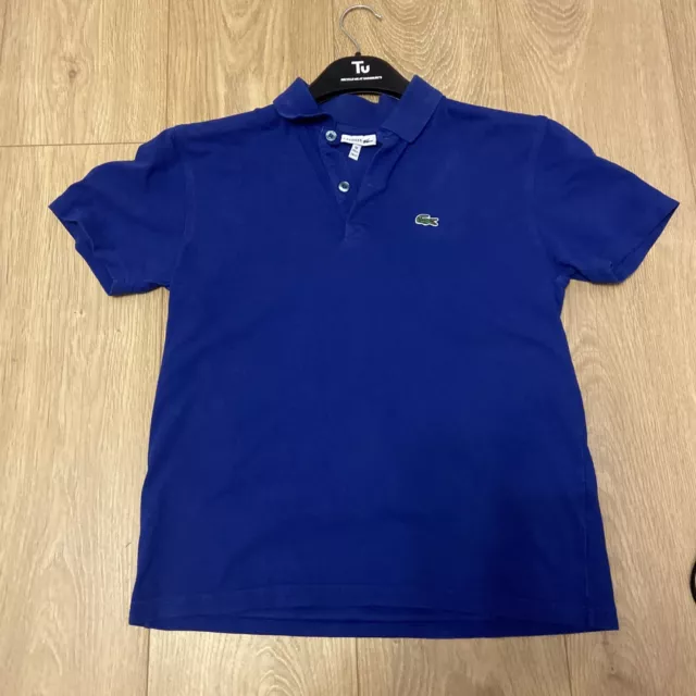 lacoste polo shirt Boys Approx Age 10/12 Yrs,blue Good Condition