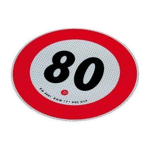 Disque Signalisation Limitation De Vitesse 80 Kmh Réfléchissant Homologué