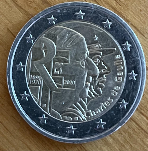 PIECE 2 EUROS Rare charles de gaulle 2020 commémorative EUR 150,00 PicClick FR