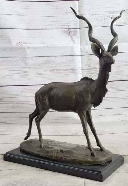 French Art Deco Bronze Statue - Figure of a Gazelle or Deer Hand Made Statue Art