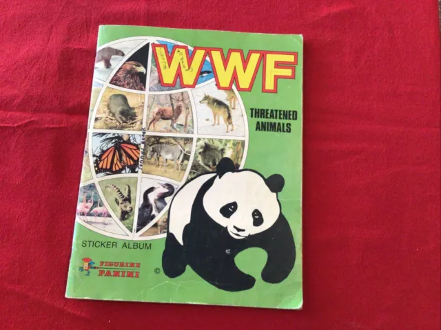 PANINI WWF THREATENED ANIMALS STICKER ALBUM ￼1986 With 337 Stickers In It