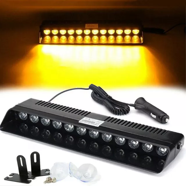 Car Windshield 12 LED Strobe Light Flashing Dash Emergency Warning Lamp Am npEL