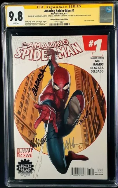 Amazing Spider-Man #1 Cgc Ss 9.8 Variant X4 Adi Granov Venom Carnage Mary Jane