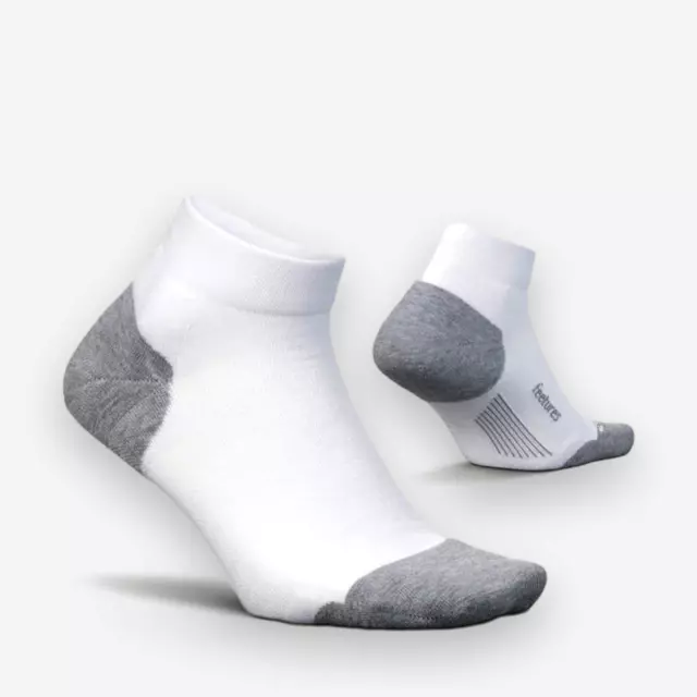 Feeture Elite Max Cushion Low Cut cushion White Running Socks EC302158