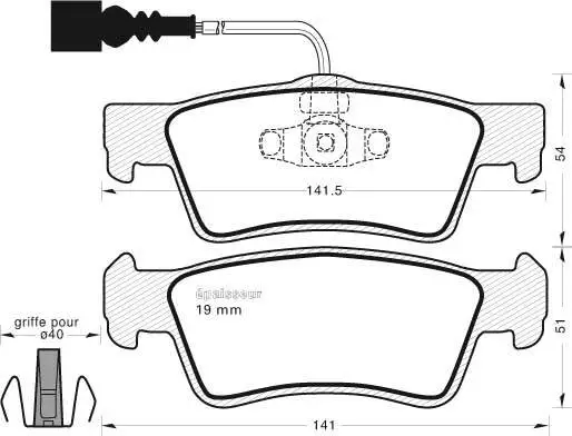 924 MGA Kit de plaquettes de frein, frein à disque pour VW