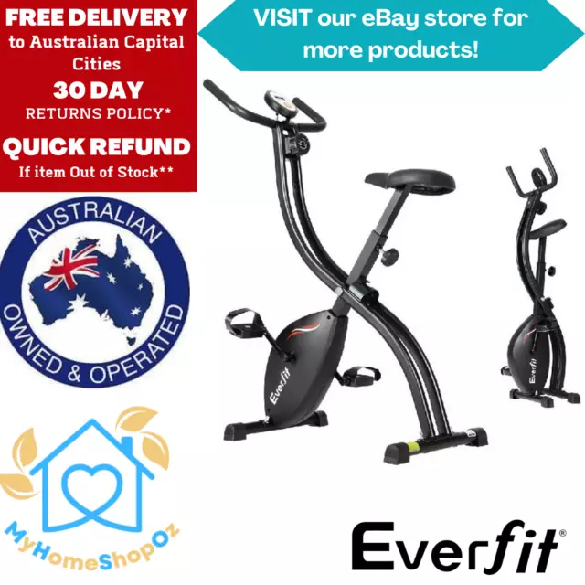 Everfit Folding Exercise Bike Magnetic X-Bike 8 Resistance Levels Adjust Height