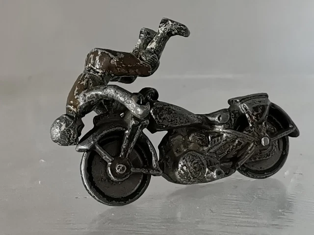 JOUET ANCIEN ALU MOTO QUIRALU rare chasseur de combat motocycliste JOUET ANCIEN ALU MOTO QUIRALU rare chasseur de combat motocycliste