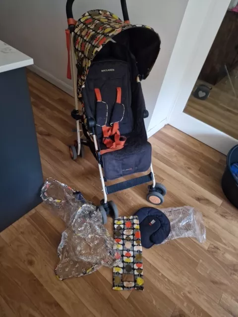 MCLAREN PUSHCHAIR ORLA Kiely Dresign Raincover Bag Head Hugger 18.00 PicClick UK