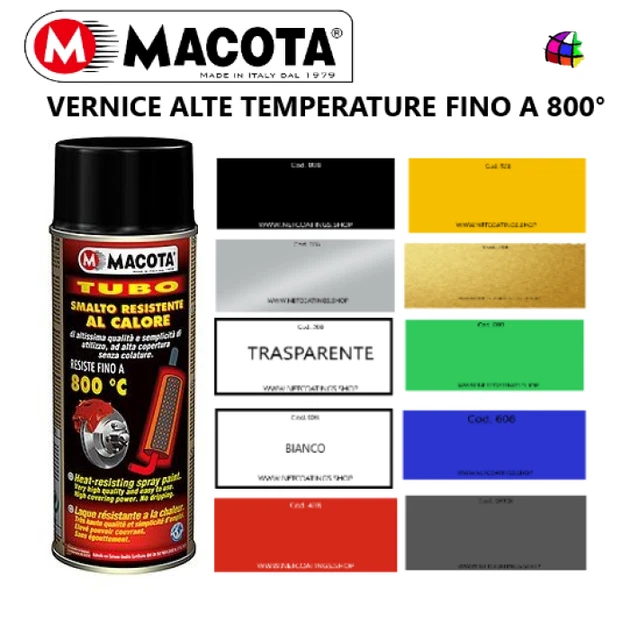 Vernice Alta Temperatura Gialla Per Pinze Freni - Resiste Fino A 800°C, Per Auto, Moto, Scooter E Barche