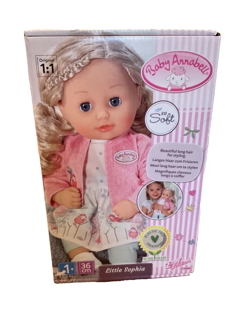 Baby Annabell LITTLE SOPHIA 36 cm Doll Long Blonde Hair, Blue Eyes, Age 1 + NEW