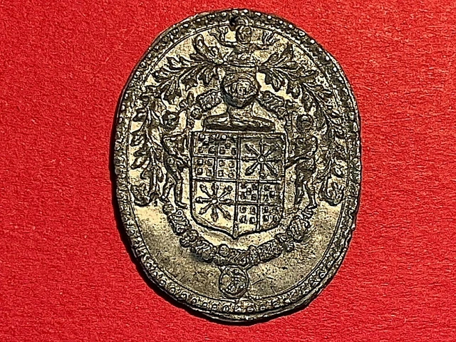 MEDAILLE SCEAU ARMES ET.PACE.ET.BELLO.ARMA Henri II ? refrappe en étain