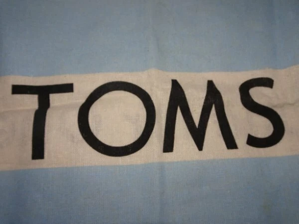 TOMS Drawstring Dust Bag Shoe Bags 8" X 10" New Blue White