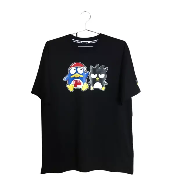 Bad Badtz Maru Don Quijote T Shirt Sanrio x Donpen Black Tee Anime (Size XL)