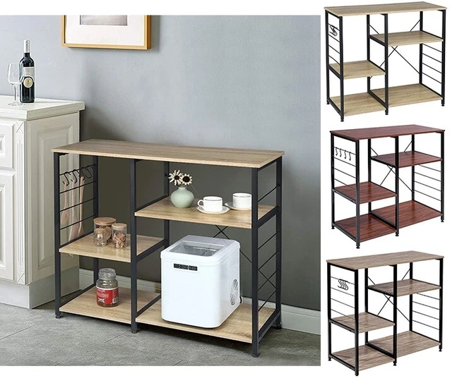 SogesHome Scaffale da Cucina Organizzatore per Cucina Supporto per Forno a Microonde per Cucina e Soggiorno, 90 x 40 x 83 cm