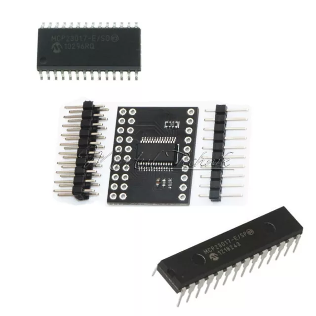 16-Bit MCP23017 DIP SOP  Bidirectional I/O Expander I2C IIC Serial Interface