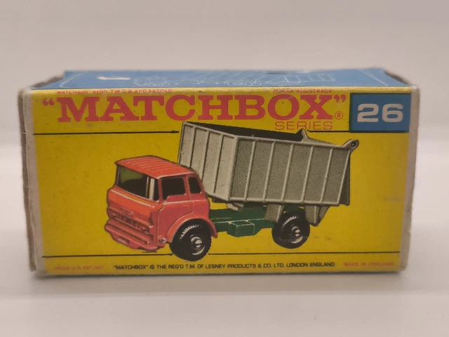 Lot Matchbox Vintage – Unimog, Pipe Truck, GMC Tipper Truck, Catalogue 1979-80