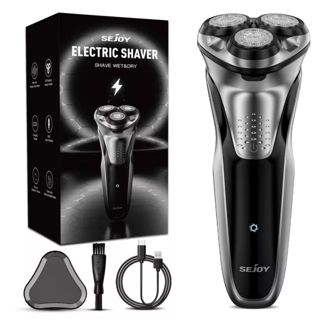 SEJOY Electric Razor Shavers Waterproof IPX7 Man Electric Shavers Pop-Up Trimmer