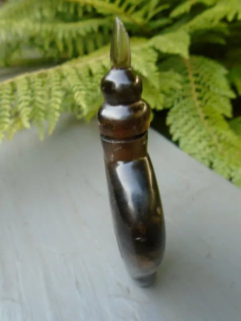 Chinese old jade perfume bottle carved detail to body nice item 2