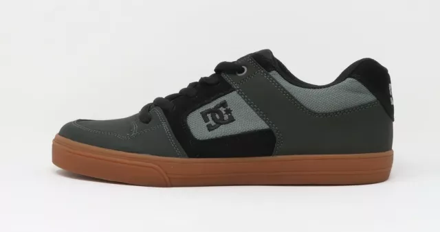 DC Black Gray Pure Charcoal Suede Big Kids Juniors Boys Girls Shoes