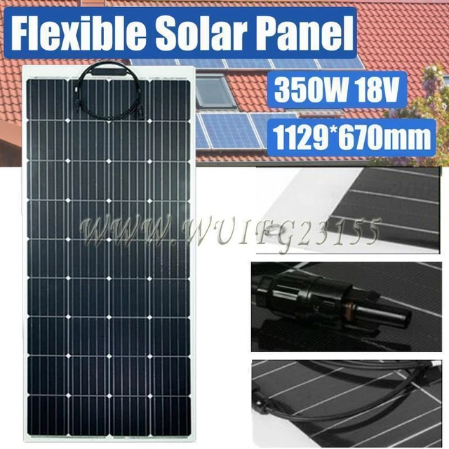 350W 18V Flexible Solar Panel Module Battery Charger Outdoor DIY RV Marine USA