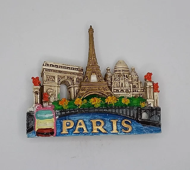 Magnete Calamita Resina Frigo  Souvenir Fridge Magnet Parigi Francia