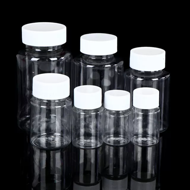 15ml/20ml/30ml/100ml Plastic PET Clear Empty Seal Bottles Solid Pill Contai~m'