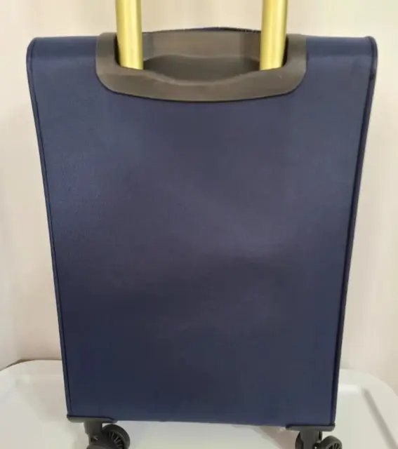 Samantha Brown Croco Detail 22" Luggage Wheeled Upright Spinner Navy Blue NWT 2