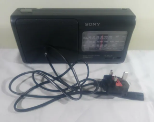SONY Portable Black Radio ICF-490L 3 Bands FM/MW/LW Vintage