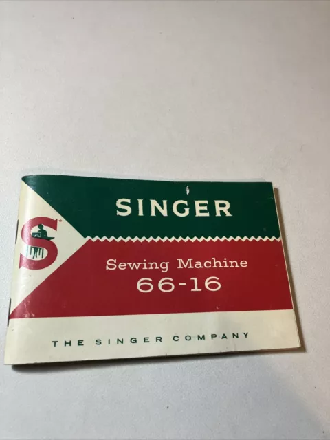 Vintage Singer Sewing Machine Instruction Manual Model 66-16 1954