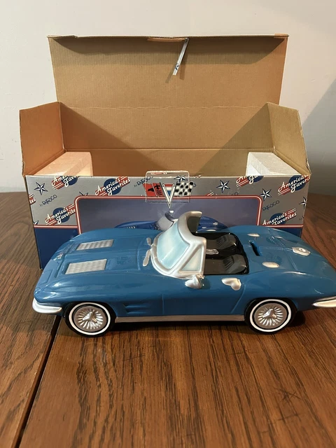 VINTAGE BLUE WHITE Chevrolet Corvette Convertible Ceramic Enesco