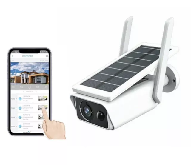 Telecamera Esterna Wifi Con Visione Notturna Pannello Solare E Sensore Movimento