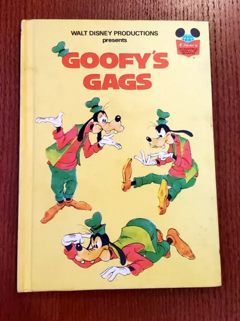 Walt Disney Goofy's Gags Hardcover Book Vintage 1974
