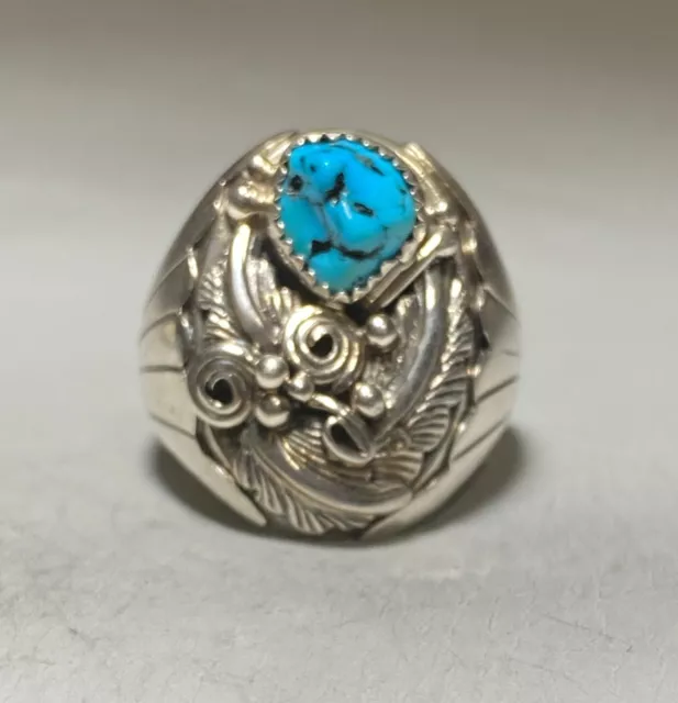 Navajo ring turquoise sterling silver band women men