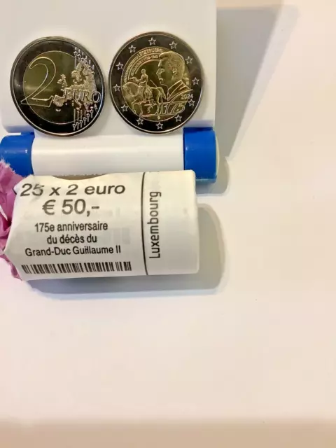 Les 2 Pièces commémoratives  2 euro Luxembourg 2024