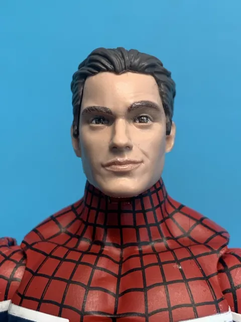 HEAD ONLY MARVEL Legends Peter Parker 1/12 Scale Fully Painted For ...