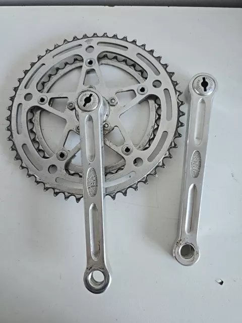Crankset vintage / Pédalier Stronglight 49D 52-42 170 mm 14 x