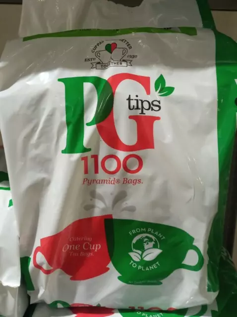 PG Tips One Cup Tea Bags 1100 Pyramid Bags Bulk PG Tips Cuppa Catering Bag UK