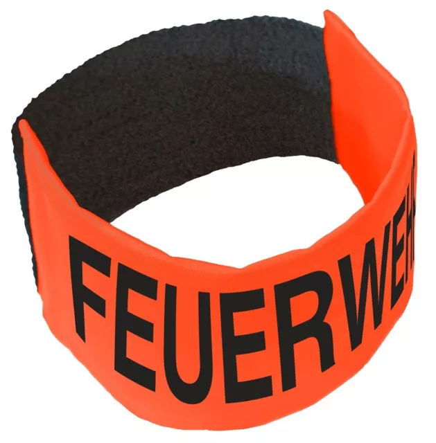 Armbinde fluoreszierende Mischfaser mit Druck Feuerwehr 30722 orange